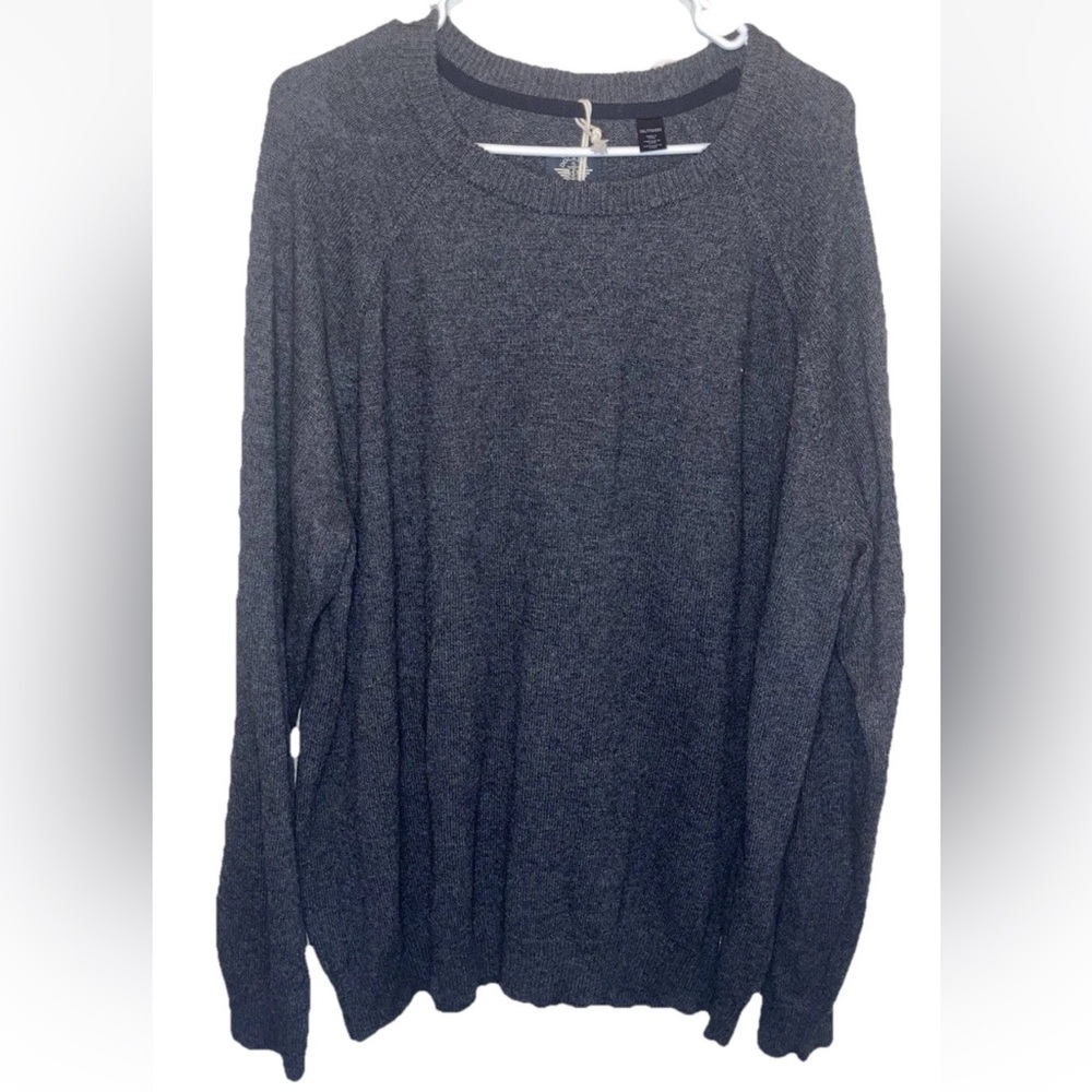 Dockers Mens Alpha Khaki Gray Crew Neck Sweater Long Sleeve Skze XXL NWT